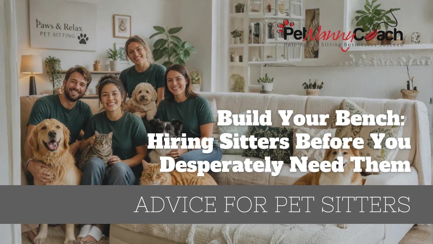 A pet sitting business owner with the team she hired before the holiday rush