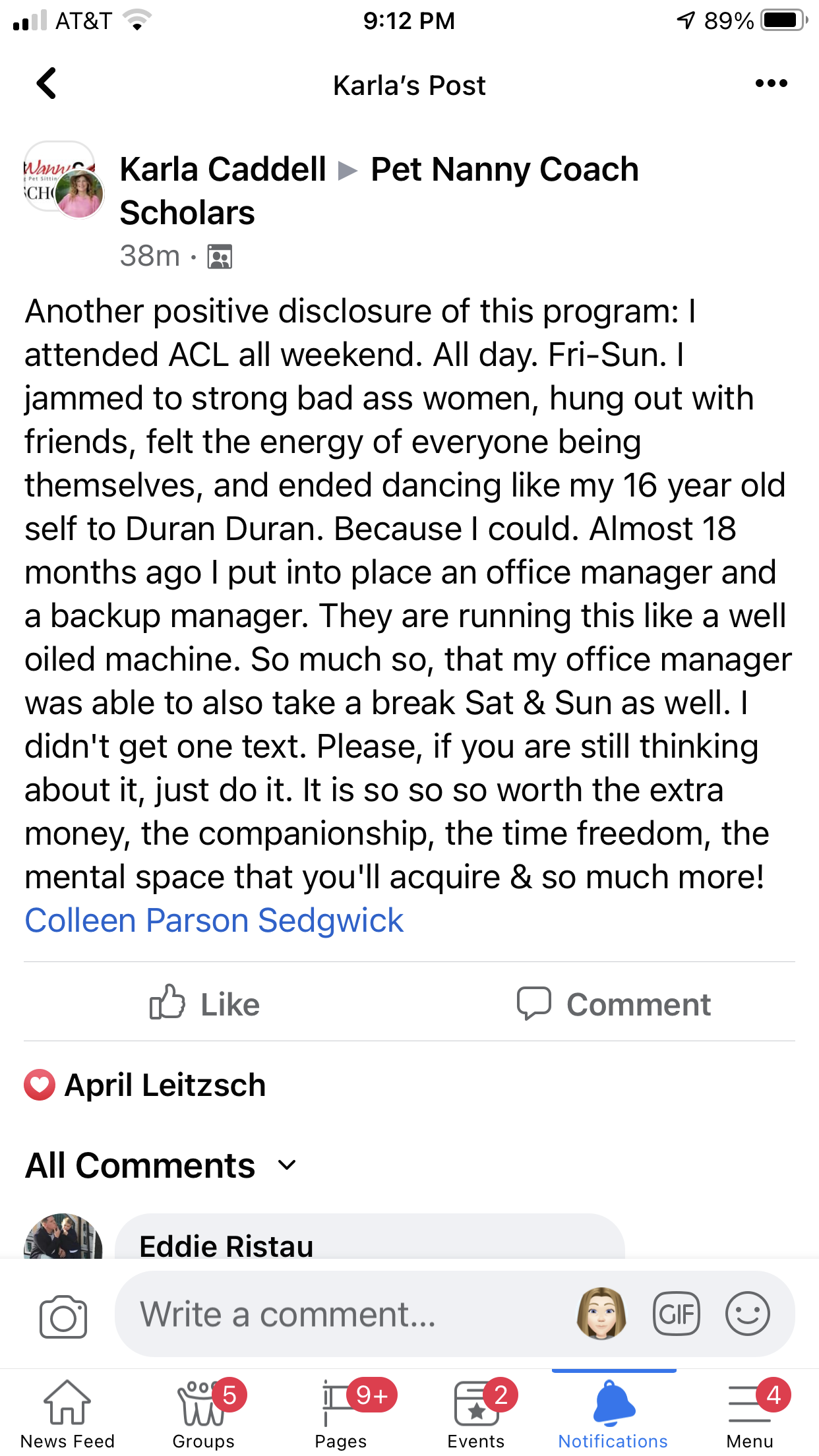 Karla Caddell Testimonial